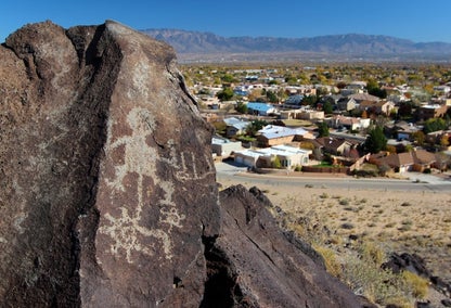Petroglyphs at Boca Negra, overlooking Taylor Ranch in Albuquerque